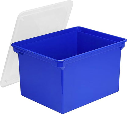 Storex Plastic File Tote, Letter/Legal Files, 18.5" X 14.25" X 10.88" - Image 2