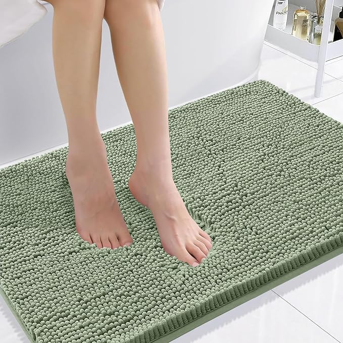 Smiry Luxury Chenille Bathroom Rugs 36x24, Extra Soft and Absorbent Shaggy Bath by Smiry