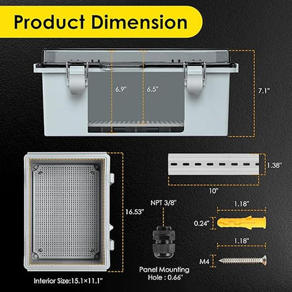 Waterproof Electrical Junction Box, IP67 ABS Plastic Junction Box Enclosure - Image 3