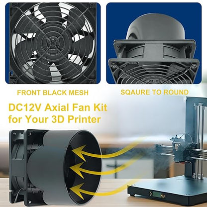 5in Air Exhaust Fan Fume Extractor, 6000RPM 210CFM DC12V Ventilation Fan - Image 5