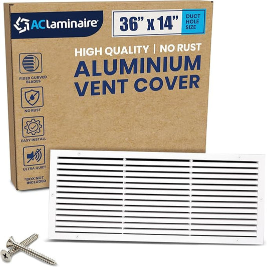 36x14 Inch Air Return Vent Cover Decorative – Premium Aluminum AC Vent Cover by LAMINAIRE