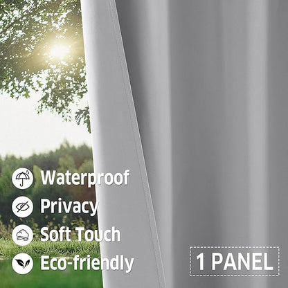 RYB HOME Outdoor Curtains 95 inches Long, Waterproof Blackout 100% Privacy - Image 4