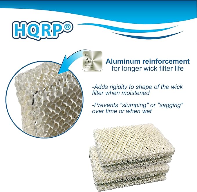 HQRP 4-Pack HDC-12 Super Humidifier Wick Filter Replacement - Image 3