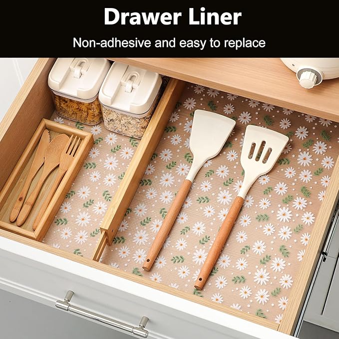 INNOLITES Shelf Liner for Cabinets, Non-Adhesive for Kitchen Drawer Liner - Image 2