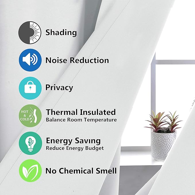 DriftAway Thermal Insulated 100 Percent Darkening Blackout Curtain Liner 2 - Image 7