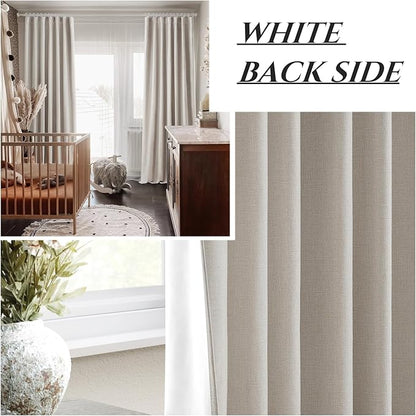 107 Inch Long Insulated Backout Curtains, 9ft Floor Length Elegant Curtain - Image 6