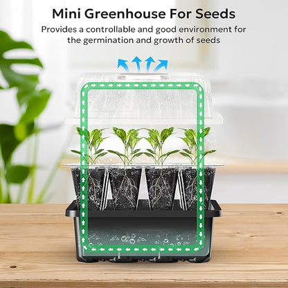 MIXC 10 Packs Seed Starter Tray Seed Starter Kit - Image 4
