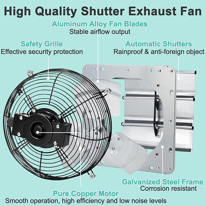 7 Inch Shutter Exhaust Fan - Image 7