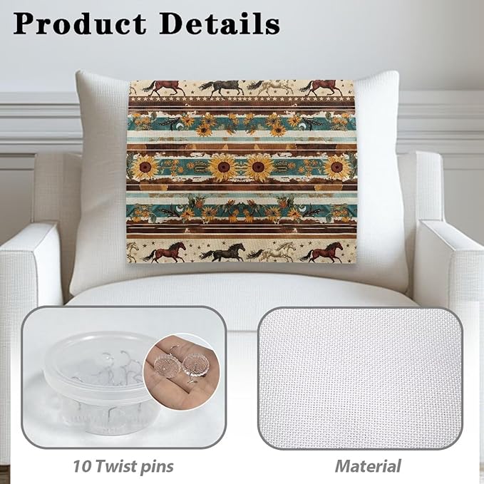 Horse Aztec Print Headrest Cover - Image 3
