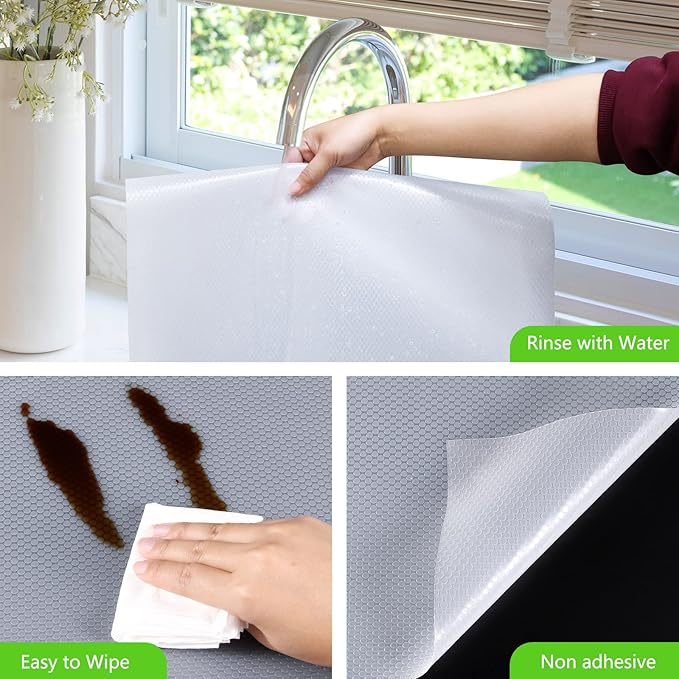 Shelf Liners for Kitchen Cabinets Refrigerator Liners Waterproof Kitchen - Image 4