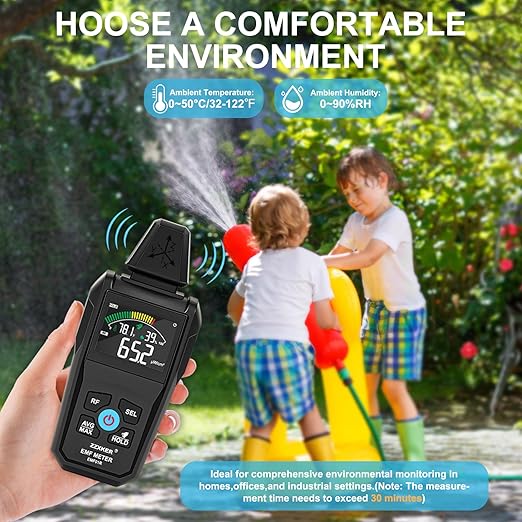 EMF Meter Radiation Detector, 5-in-1 EMF Detector, Magnetic Field & Radio - Image 6