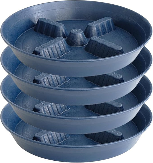 4 Pack Plant Saucer 8 inch, 10 12 14 17 inch, Plant Stand Plastic Plant Saucers by Unknown