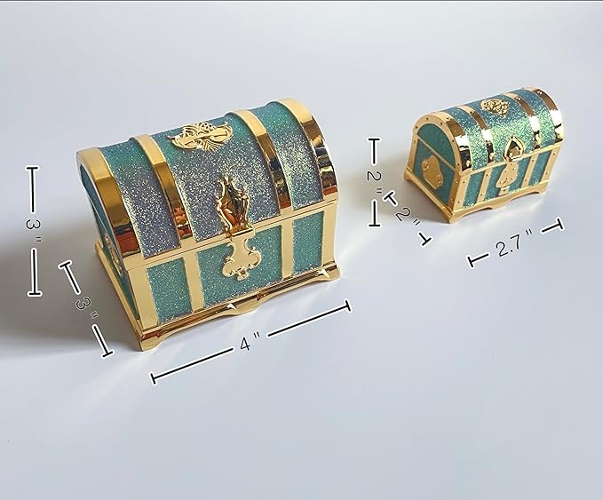 Retro Jewelry Box Arched Vintage Rectangular Metal Chest Necklace Ring Earrings - Image 3