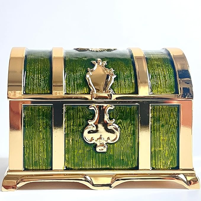 Retro Jewelry Box Arched Vintage Rectangular Metal Chest Necklace Ring Earrings - Image 4