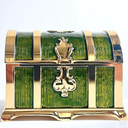 Retro Jewelry Box Arched Vintage Rectangular Metal Chest Necklace Ring Earrings - Image 4
