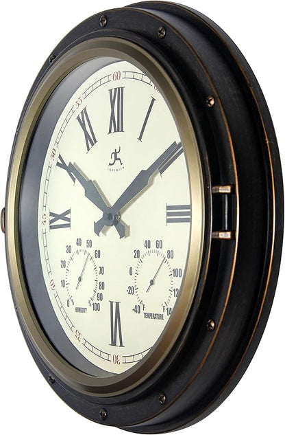 Infinity Instruments Forecaster Indoor/Outdoor Wall Clock, Thermometer - Image 6