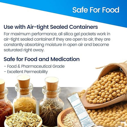 1500pcs 5 Gram Premium Silica Gel Packets, Food Safe Desiccant Packs, Desiccant - Image 5