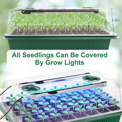 2 Packs Starter Tray with Grow Light, 80 Cells Seed Starter Kits with Humidity - Image 5
