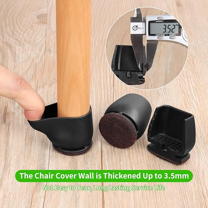 16PCS Extra Small Chair Leg Floor Protectors, Chair Leg Protector - Image 4