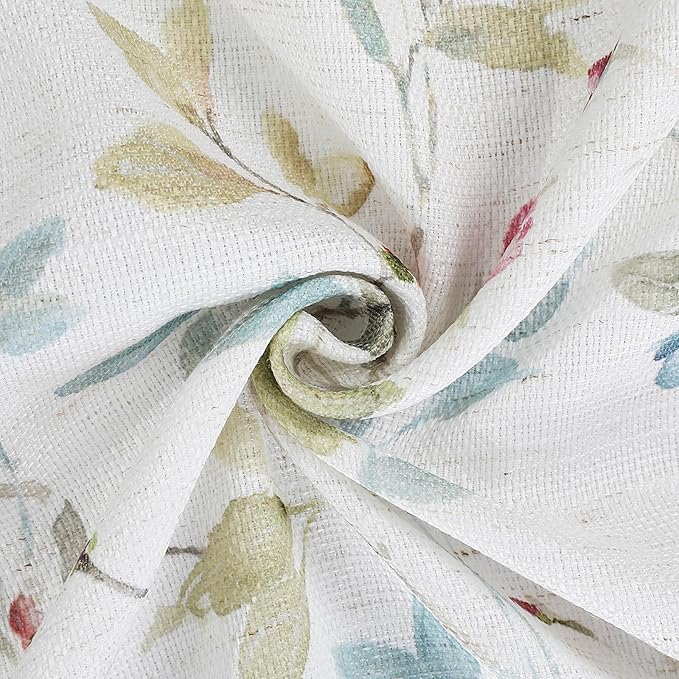 Chyhomenyc Roman Valance for Windows, Light Filtering Linen Blend Textured Leaf - Image 9