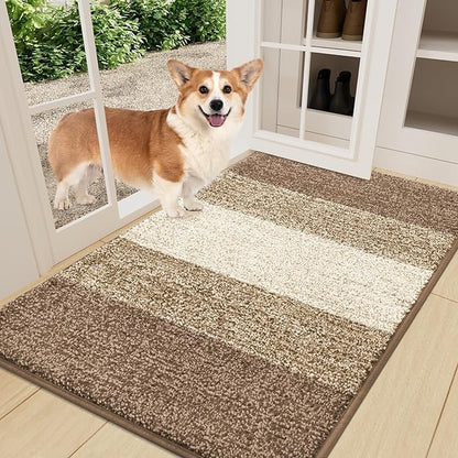 Smiry Dog Door Mat for Muddy Paws, Absorbs Moisture and Dirt, Low-Profile by Smiry