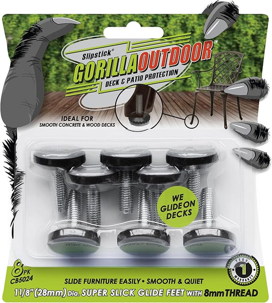 Slipstick Gorilla Outdoor Adjustable Furniture Levelers Weatherproof Screw in by Slipstick