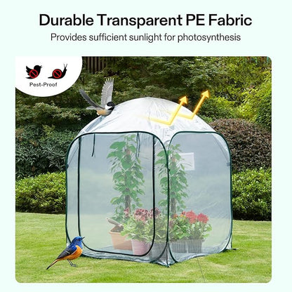 VIVOSUN 49x49x63-Inch Portable Walk-in Greenhouse, - Image 3