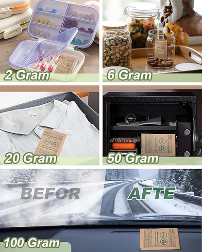 20 Gram Kraft Clay Desiccants Packs, Premium Food Grade Desiccant - Image 4