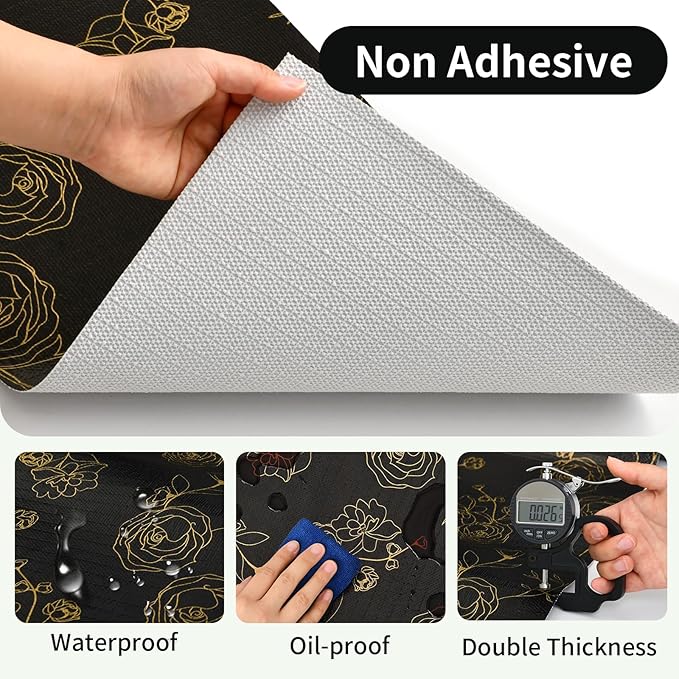Shelf Liners for Kitchen Cabinets 17.5in x 30FT Non Adhesive Drawer Liner Black - Image 3