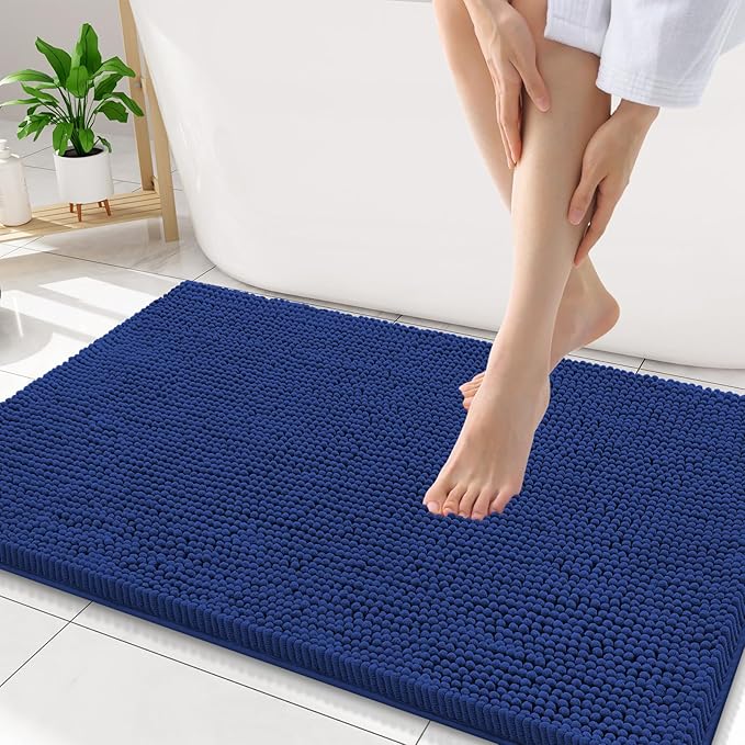 Smiry Luxury Chenille Bathroom Rugs 34x21, Extra Soft and Absorbent Shaggy Bath by Smiry