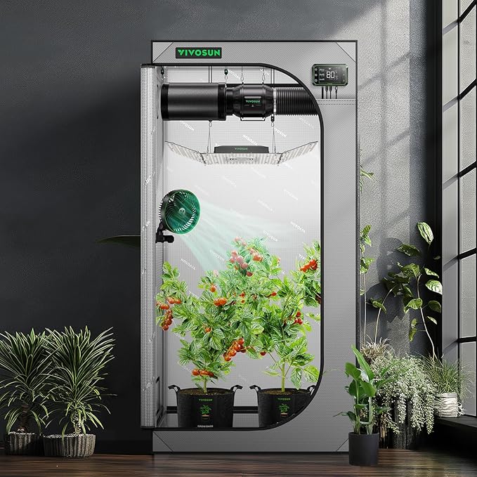 VIVOSUN G336 36"x36"x72" Grow Tent, 3x3 FT Advanced Gray Mylar Tent - Image 8