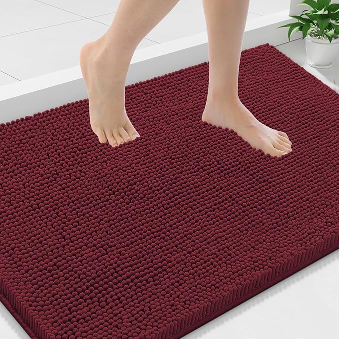 Smiry Luxury Chenille Bathroom Rugs 36x24, Extra Soft and Absorbent Shaggy Bath by Smiry