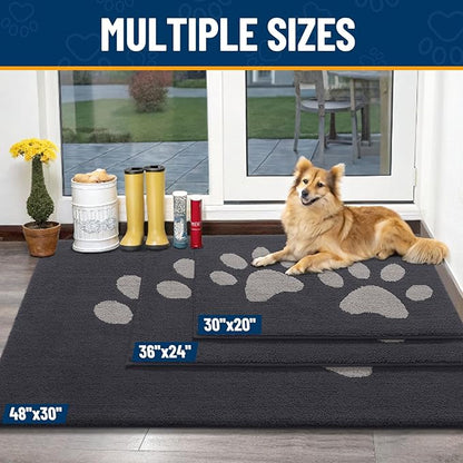 Smiry Dog Door Mat for Muddy Paws, Absorbs Moisture and Dirt, Low-Profile - Image 3
