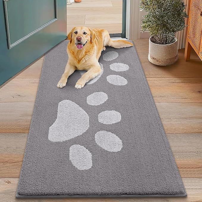 Smiry Dog Door Mat for Muddy Paws, Absorbs Moisture and Dirt, Low-Profile by Smiry