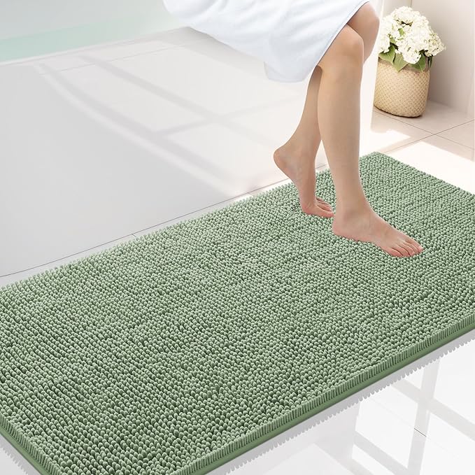 Smiry Luxury Chenille Bathroom Rugs 45x27, Extra Soft and Absorbent Shaggy Bath by Smiry
