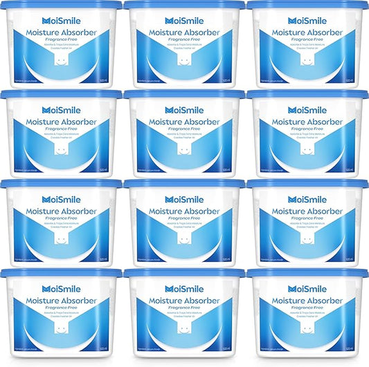 Moisture Absorbers 12 Packs, 10.8OZ Efficient Humidity Absorber ＆ Odor by MoistureAbsorbers