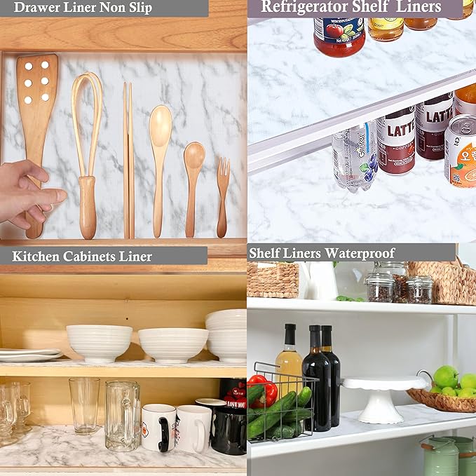 Shelf Liners Non-Adhesive 18 Inch Wide X 20 Ft Drawer Liner Non Slip Waterproof - Image 2