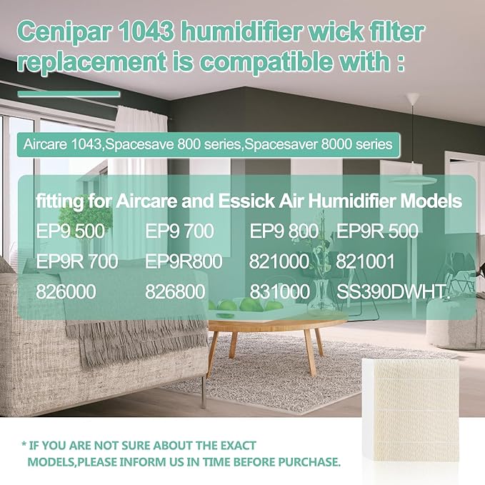 1043 Super Humidifier Wick Filter Replacement Compatible - Image 5