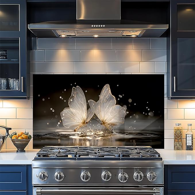 NYZE Kitchen Backsplash Stickers Waterproof Stove Backsplash Protector by GIVEYOUTHEBEST