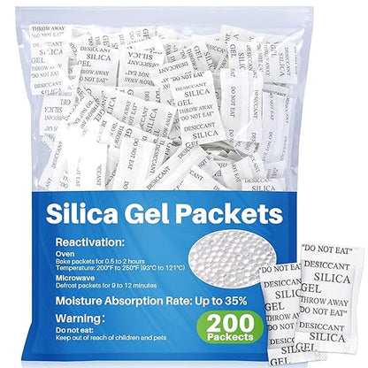 Sukh 200PCS 2Gram Desiccant Silica Gel Packets by Sukh