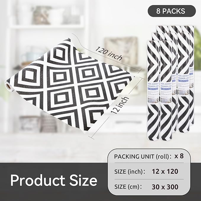 FIFTY FEET 12"x120" Non-Adhesive Shelf Liner - Image 5