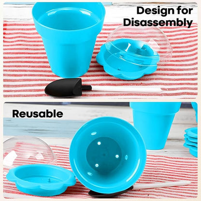 20 Pcs Nursery Pots with Humidity Dome, Cupcake Plant Nursery Pots with Bring A - Image 4