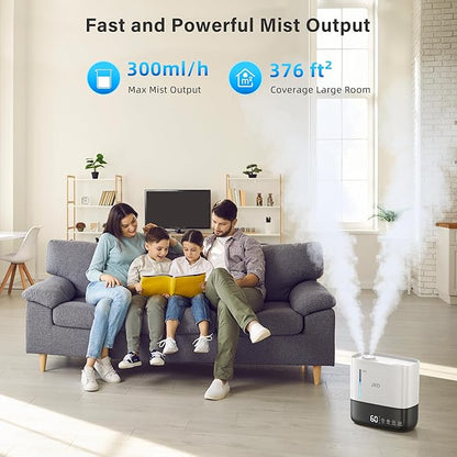 JRD Humidifiers for Bedroom, Ultrasonic Humidifier 4L for Large Room, Cool Mist - Image 9