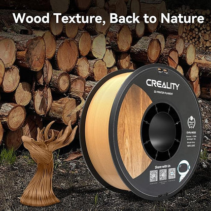 Creality Wood Filament PLA, Dark Brown PLA Filament 1.75mm, Dimensional - Image 4