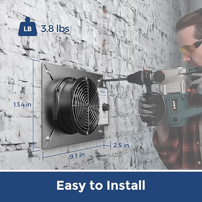 ALORAIR 260CFM Crawl Space Ventilator Fan, 6.7 Inch Basement Vent Fan - Image 5