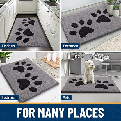 Smiry Dog Door Mat for Muddy Paws, Absorbs Moisture and Dirt, Low-Profile - Image 8