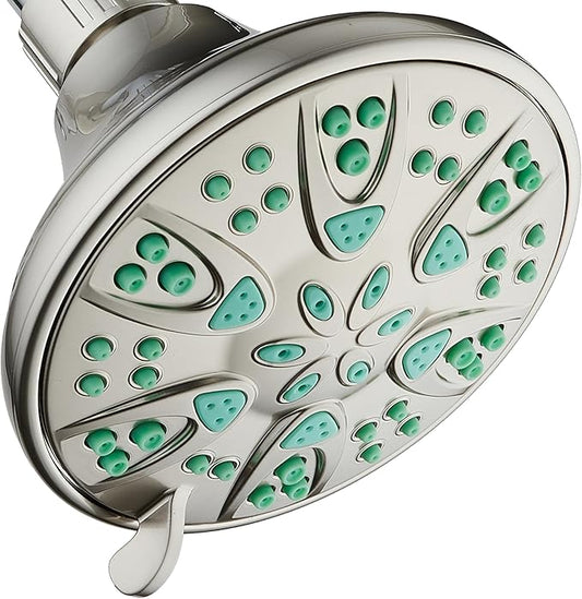 AquaDance Antimicrobial – Anti-Clog High-Pressure 6-Setting Shower Head by AquaDance