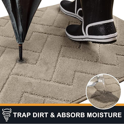 PURRUGS Dirt Trapping Door Mat 48" x 48", Non-Slip Machine Washable Entry Rug - Image 5
