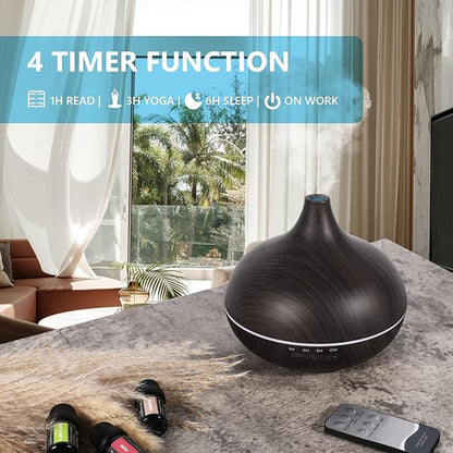 SACATR 550ml Oil Diffuser with 30x5 mL Essential Oils, Ultrasonic Technology - Image 5