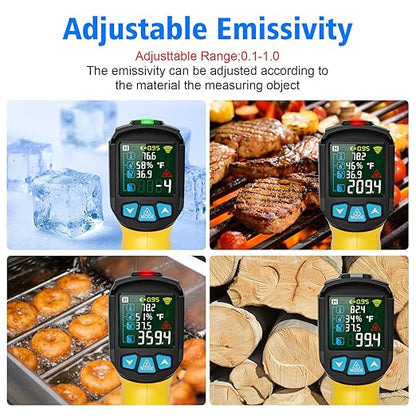 MESTEK Infrared Thermometer Gun -58°F to 1472°F, Digital Temperature Gun/K-Type - Image 5
